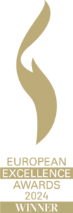 WINNER~1 Logo der European Excellence Awards 2024 mit goldener Flamme und dem Text "WINNER".