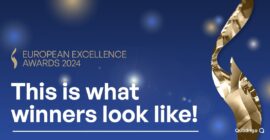eea24_winner_1200x628_v2 Grafik mit goldener Auszeichnung und Text "European Excellence Awards 2024" auf blauem Hintergrund.